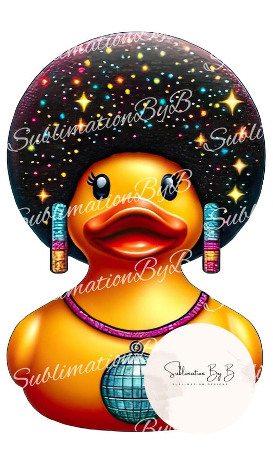 Disco Duck Sublimation Design - Retro Dance Party Bird Artwork for Sublimation Printing - Perfect for Crafting Fun Gifts