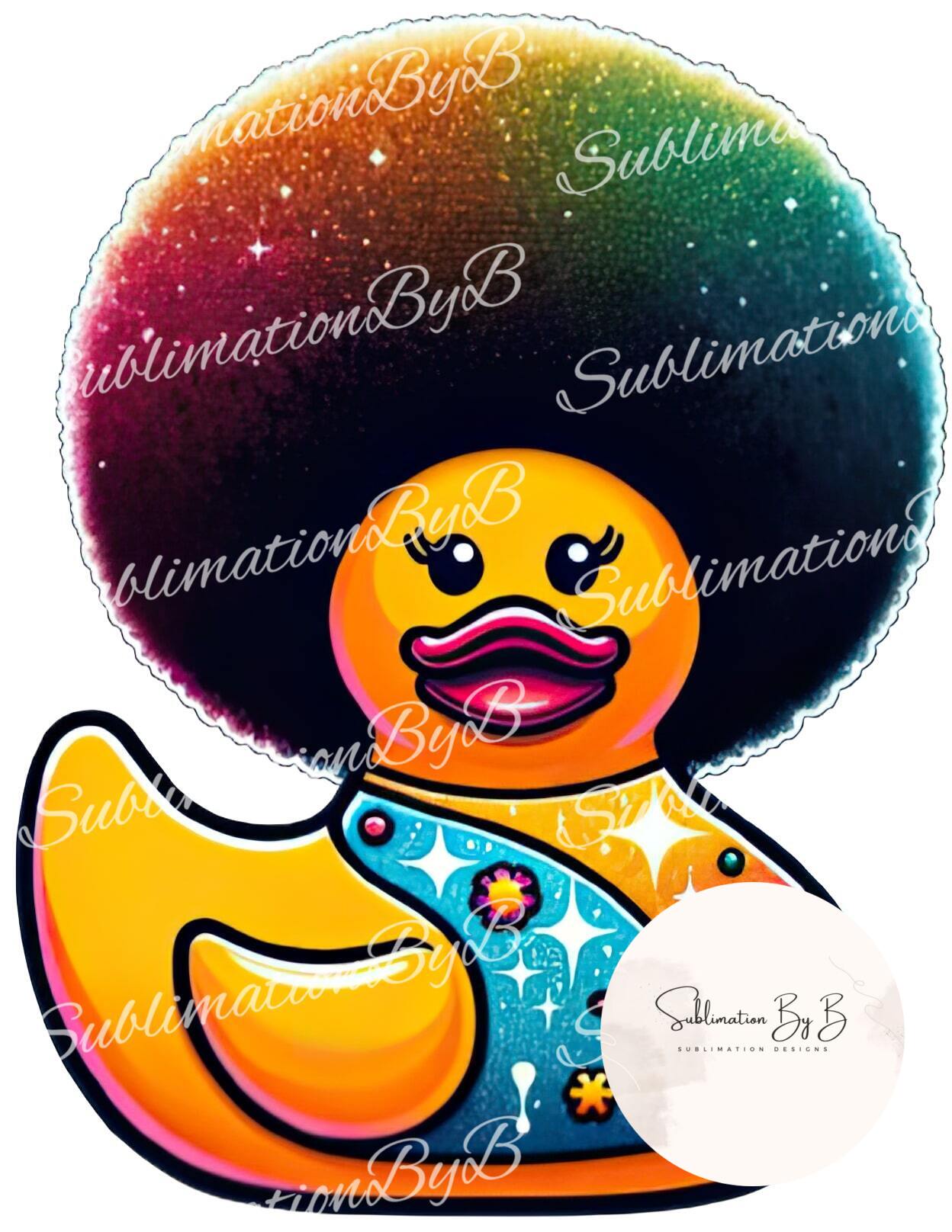 Disco Duck Sublimation Design - Retro Dance Party Bird Artwork for Sublimation Printing - Craft Unique Gifts with Groovy Vibes