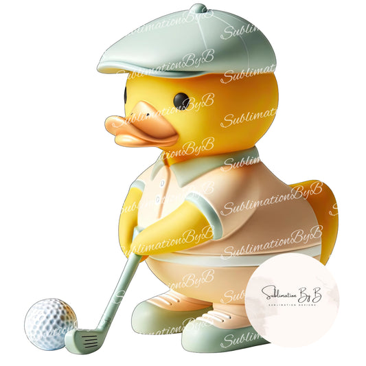 Golf Duck Sublimation Design - Fore! Bring Some Sporting Flair to Your Cruising Adventures!