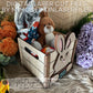 Square 6x6" 3D Easter Bunny Box / Crate for big Chocolate Eggs, Toys, Candy, Gifts & Kids Name