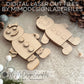 Laser Cut Jumping Jack Gingerbread Woman SVG | Layered & Single Line DIY Paint Kit | Christmas Ornament | Commercial Use | Digital Download