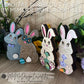 Self Standing Easter Bunny Shelf Sitters, Looking front & back with additional layering, Easter Eggs, Carrot etc.