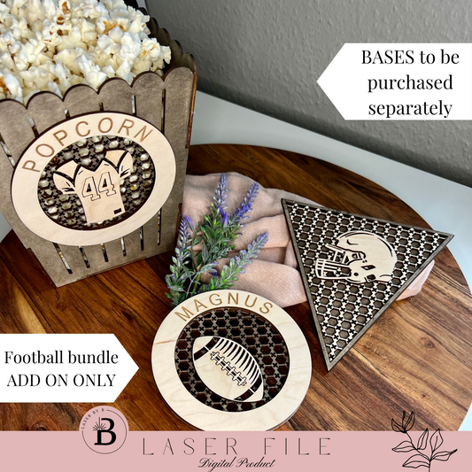 ADD ON - Football Decoration Bundle Add-On for Interchangeable Celebration Collection - Base Sold Separately