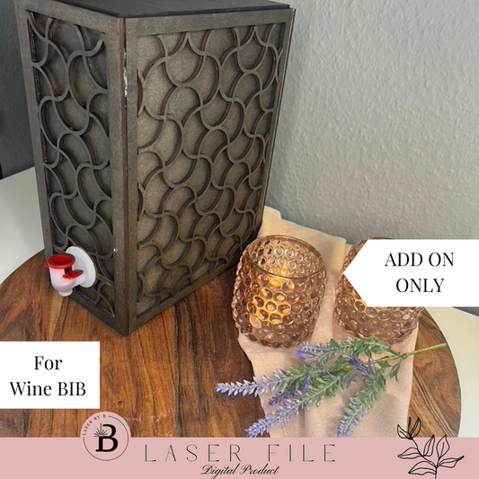 ADD ON - Circle Pattern Wine Box Laser File - Fits 3L Wine Bag or EU Size Boxes