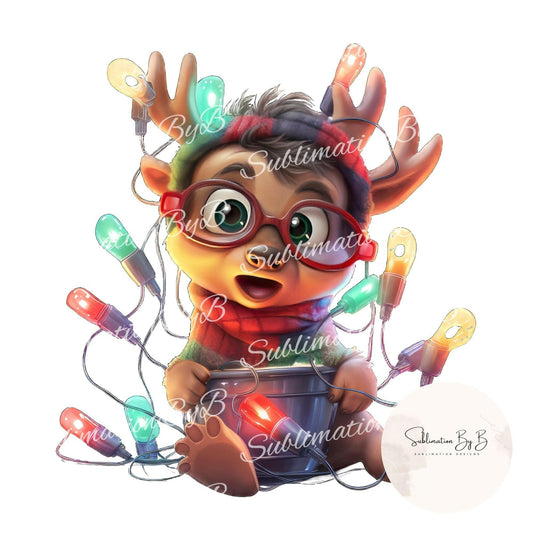 Festive Reindeer with Twinkling Lights