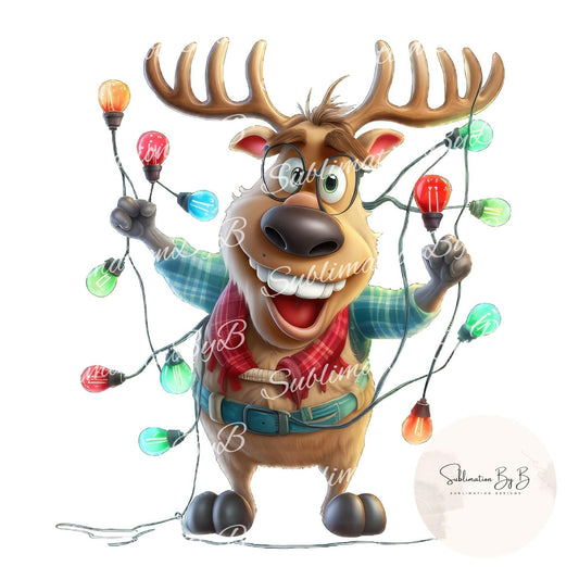 Whimsical Reindeer Laughter Sublimation Graphic