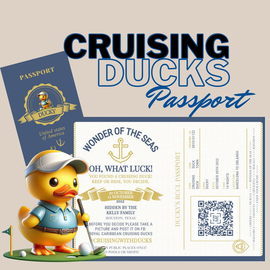 Golf Duck Cruising Duck Passport - Print at Home for Tee-rific Adventures!