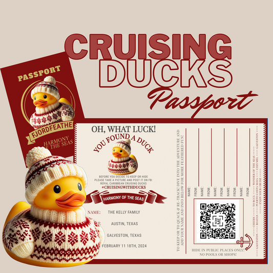 Norwegian Explorer Duck Pass - Rubber Duck Tag for Nordic Adventures - Personalize Your Duck's Identity