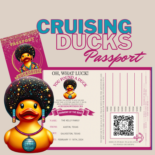 Disco Fever Duck Pass - Funky Rubber Duck Tag for Dance Enthusiasts - Groove Your Way to the Party