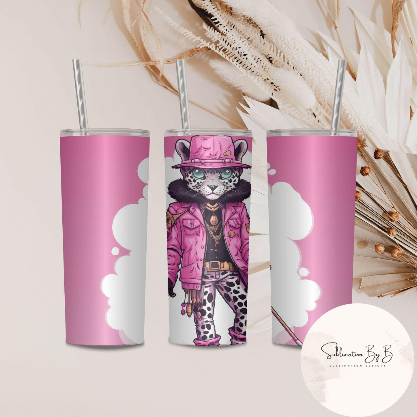 Pink Pimp Cheetah Tumbler Design: Unleash Bold Elegance!