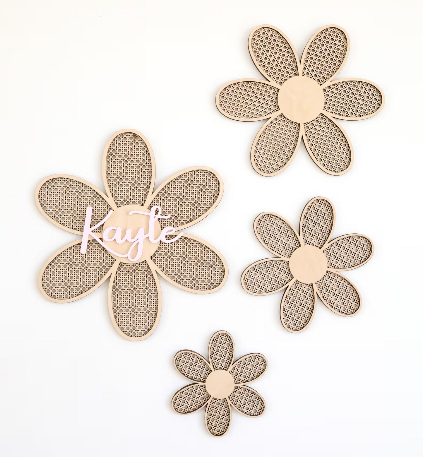 Laser Cut File | Rattan Daisy| Boho Daisys | Rattan Flower| Rattan SVG | Cane SVG | Flower Nursery | Girl Room | Daisy Decor | Daisy SVG