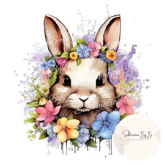 Playful Easter Bunny Sublimation File - Add Spring Cheer to Your Crafts
