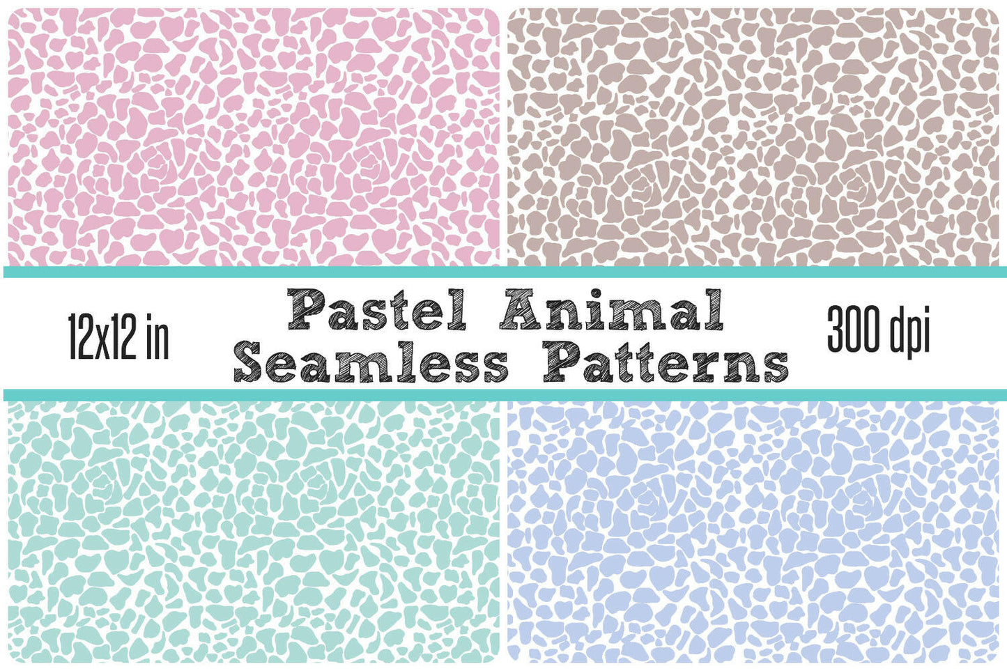 Seamless Pattern Tiles in Pastel Animal skin