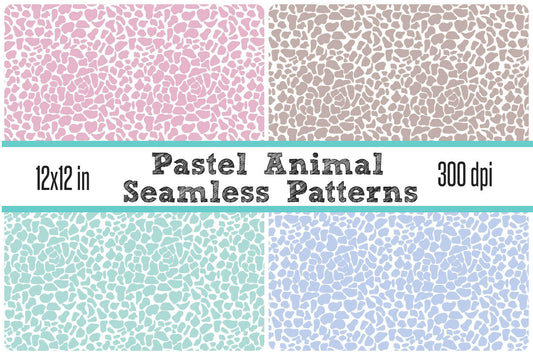 Seamless Pattern Tiles in Pastel Animal skin