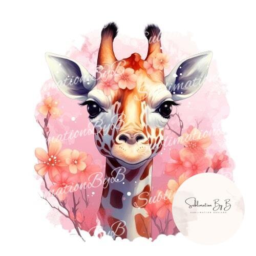 Wildly Adorable Giraffe Sublimation Clip Art