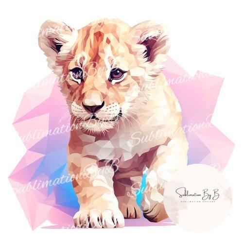 Lion Cub Wonderland - Adorable Sublimation Art