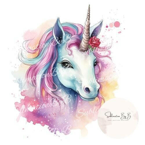 Elegant Enchanted Fairy Unicorn Sublimation Art