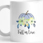 Sublimation Fall in Love design with floral pumpkin