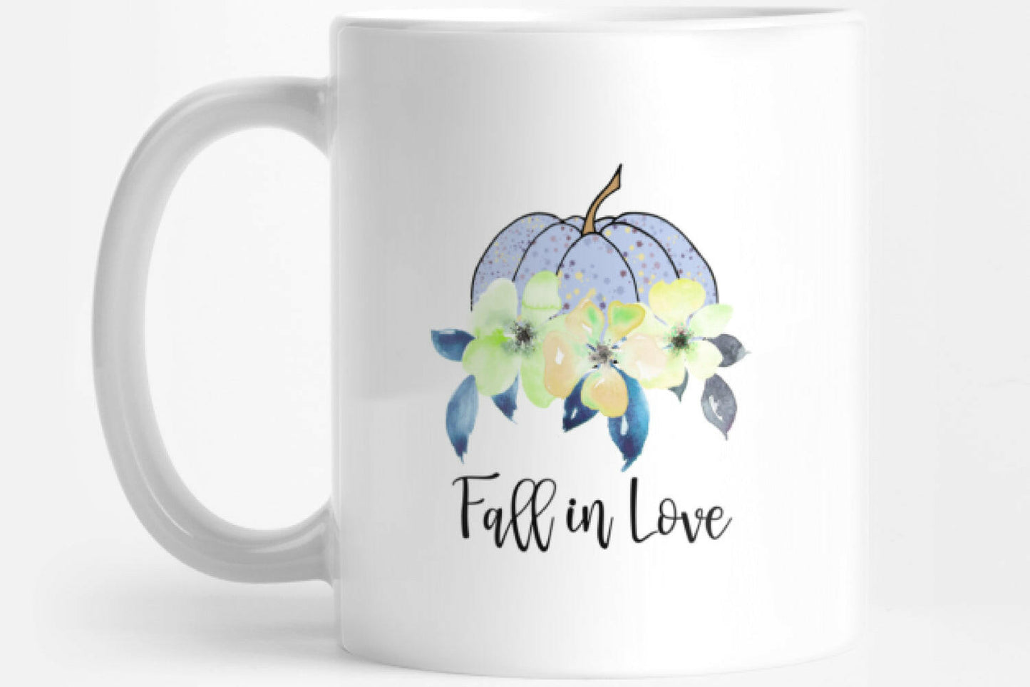 Sublimation Fall in Love design with floral pumpkin