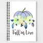 Sublimation Fall in Love design with floral pumpkin