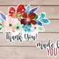 Business and Packaging Stickers Bundle - Red Flowers