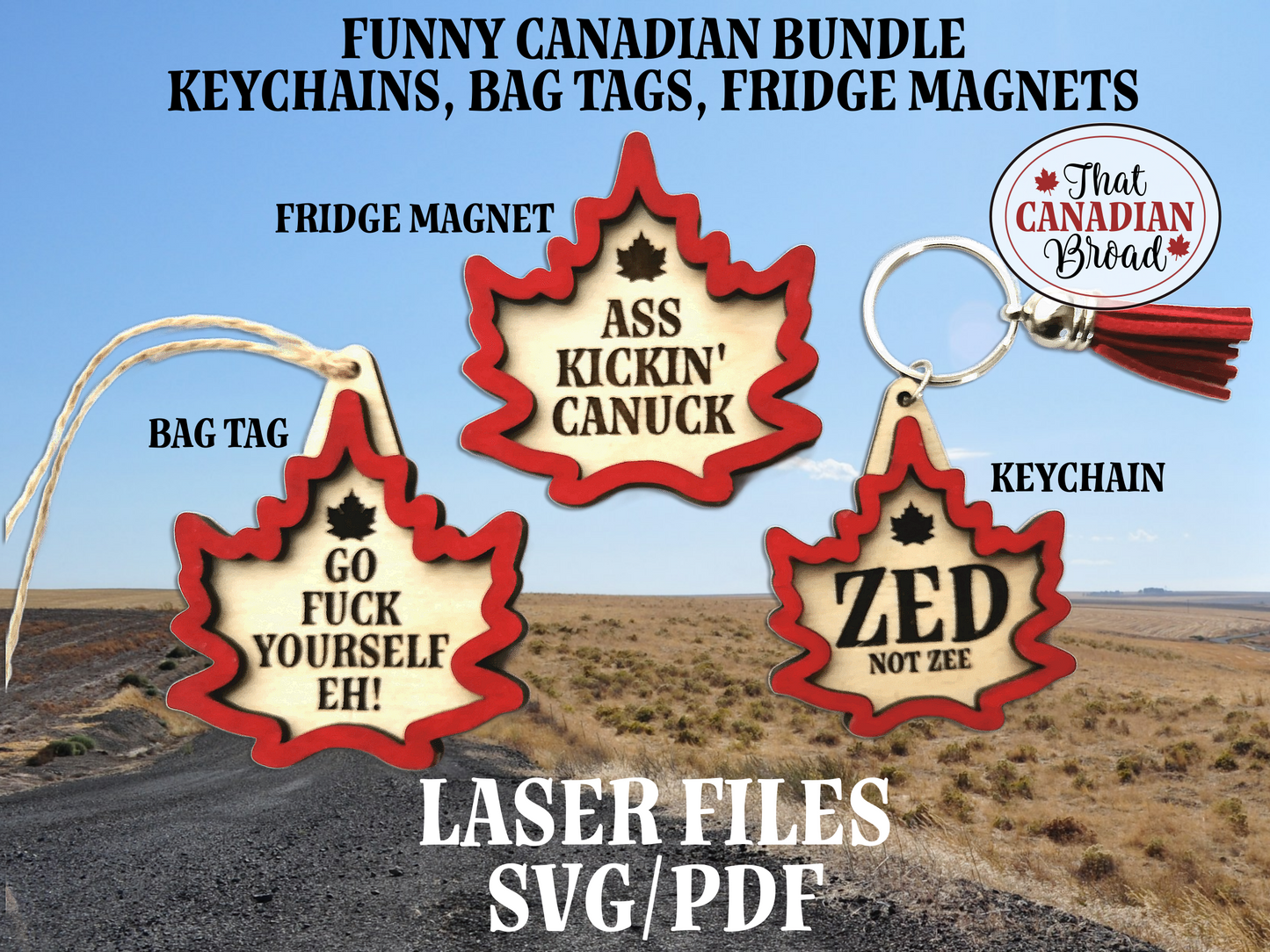 Inappropriate Canadian Themed Keychains