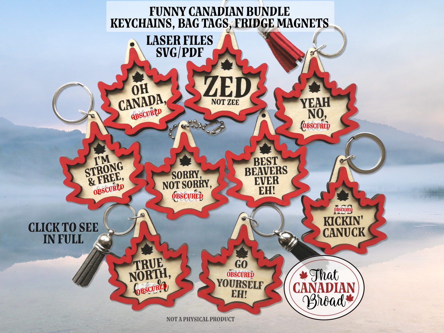 Inappropriate Canadian Themed Keychains