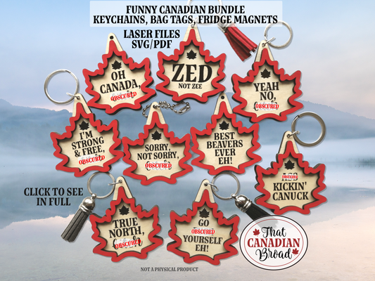 Inappropriate Canadian Themed Keychains