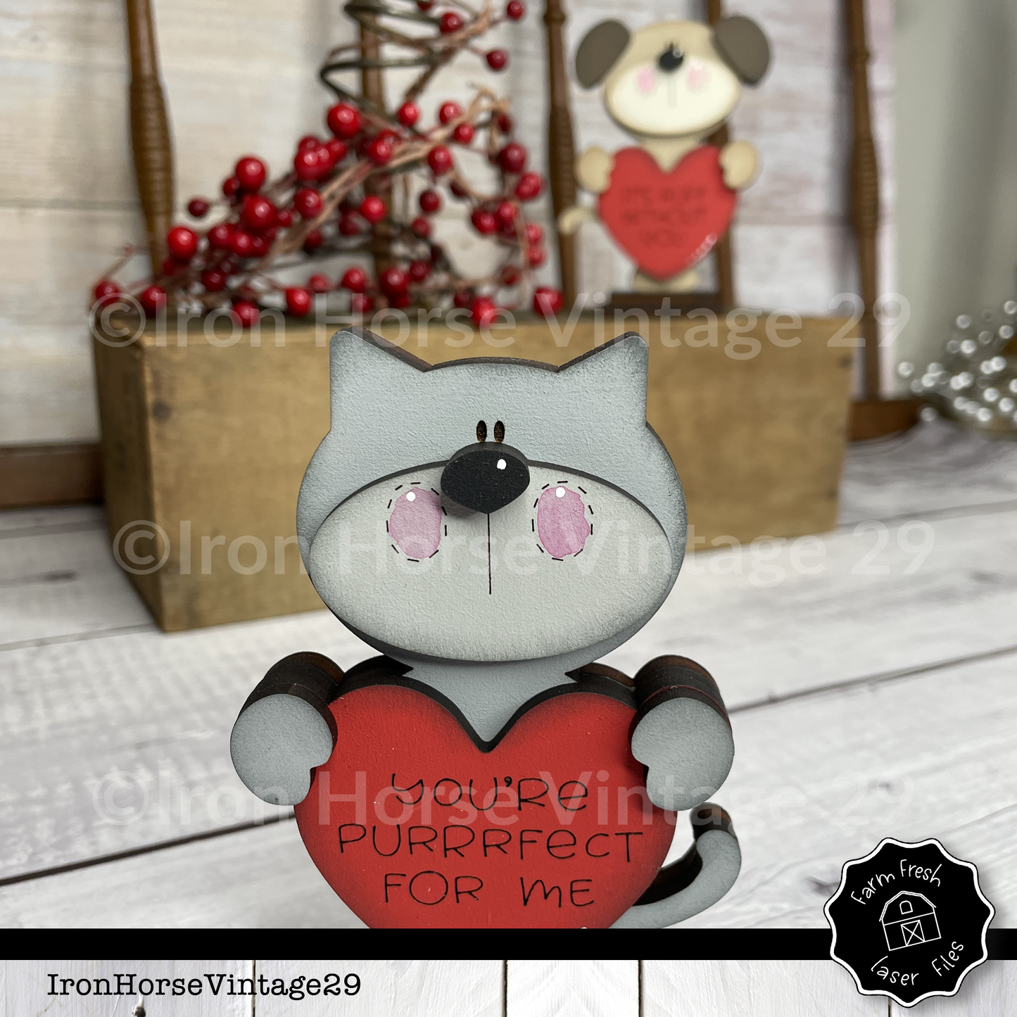 Valentine Shelf Sitters, Valentine Heart, Dog and Cat Shelf Sitter, Farmhouse Style, Love Notes, SVG file, NOT a Physical Item