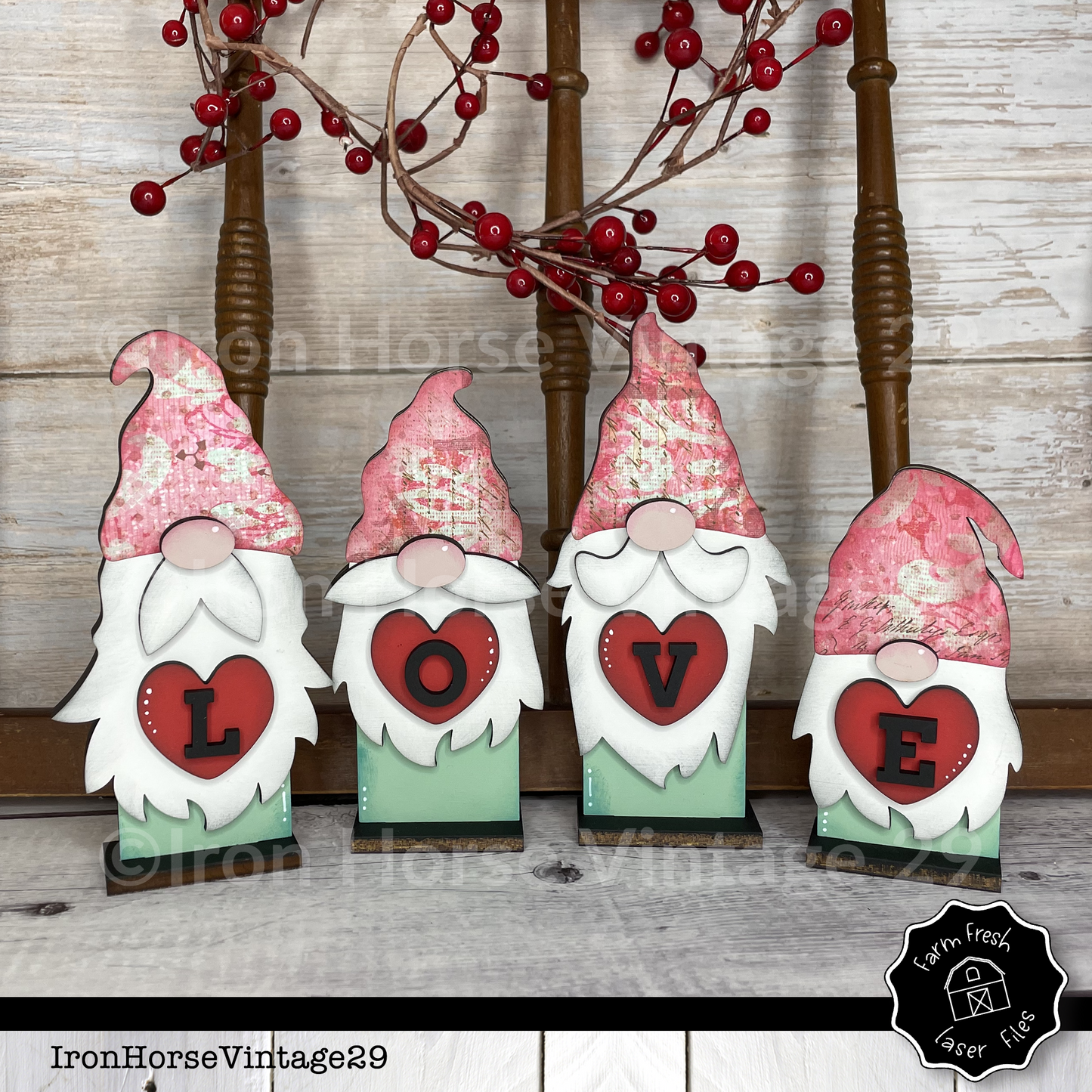 Love Gnome Shelf Sitters, Gnome Bundle, Holiday Gnomes, Valentine Home Decor, Farmhouse Style, SVG File, Not a Physical Item