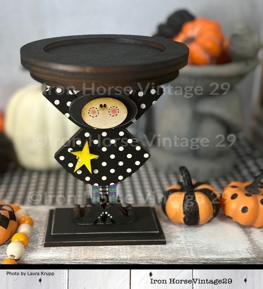 Witch Candle Holder, Cute Halloween Witch, Halloween Decoration, Home Decor, Farmhouse Style, Laser Ready SVG File, Digital Download