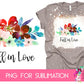 Sublimation design Fall in Love