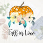 Fall in Love Pumpkin Sublimation Design