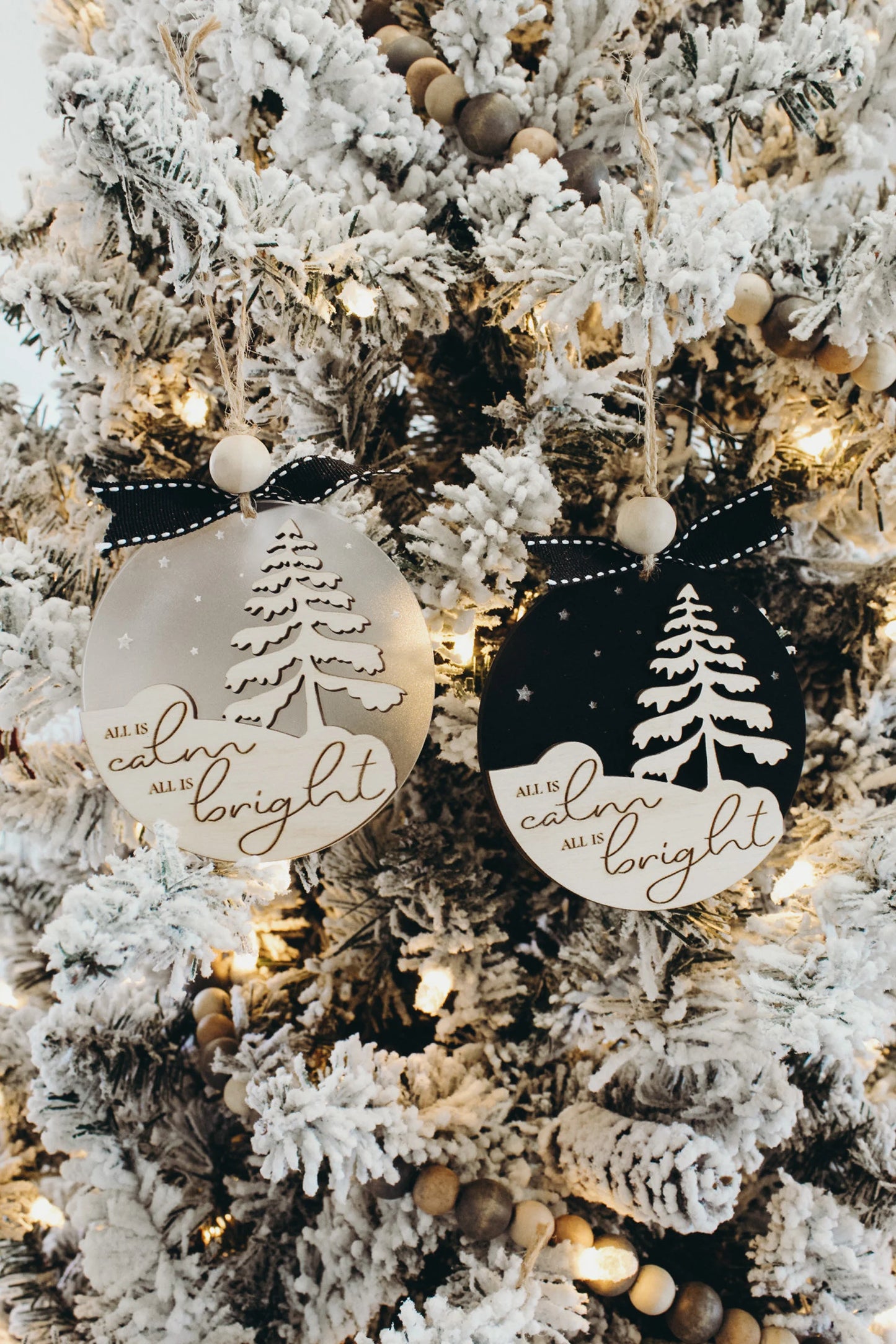 All is Calm Laser Cut File | 3D Wood Ornaments SVG | Laser Christmas Cut File | Wood and Acrylic Cut File | Christmas | Ornament | Glowforge