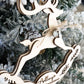 Customizable Rocking Reindeer Christmas Ornament and Freestanding Rocking Reindeer Laser Cut File | First Christmas Ornament | Glowforge