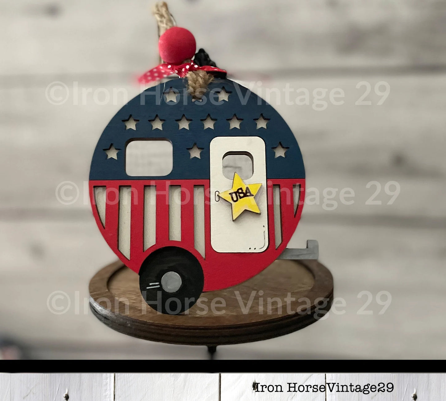 RV Camper, American Flag, Camper Sign, Home Decor, Camper Ornament, Americana Farmhouse Style, SVG File, Laser Ready, Digital Download