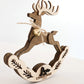 Customizable Rocking Reindeer Christmas Ornament and Freestanding Rocking Reindeer Laser Cut File | First Christmas Ornament | Glowforge