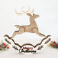 Customizable Rocking Reindeer Christmas Ornament and Freestanding Rocking Reindeer Laser Cut File | First Christmas Ornament | Glowforge