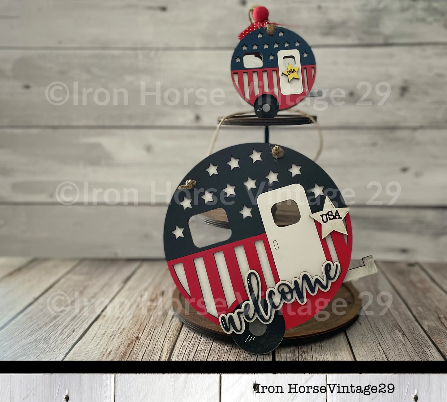 RV Camper, American Flag, Camper Sign, Home Decor, Camper Ornament, Americana Farmhouse Style, SVG File, Laser Ready, Digital Download