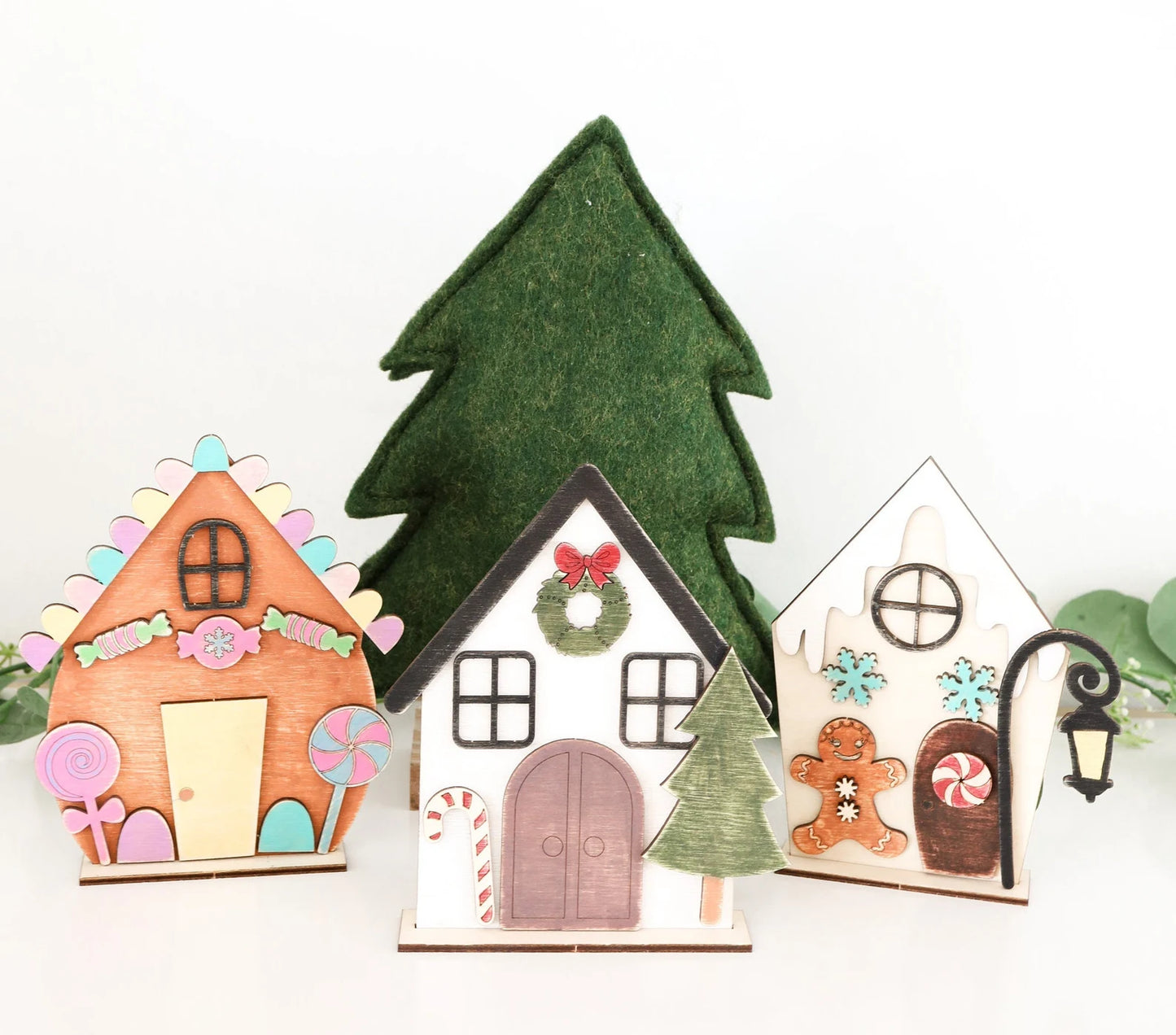 Interchangeable Design Your Own Gingerbread House Laser Cut Digital File | Pop Out Gingerbread House | Decorate Gingerbread | Glowforge