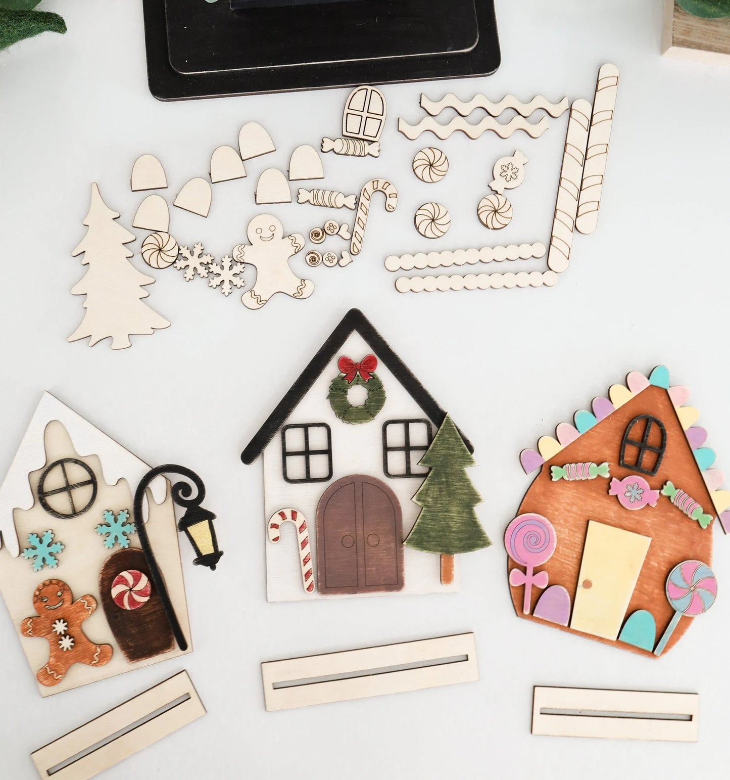 Interchangeable Design Your Own Gingerbread House Laser Cut Digital File | Pop Out Gingerbread House | Decorate Gingerbread | Glowforge