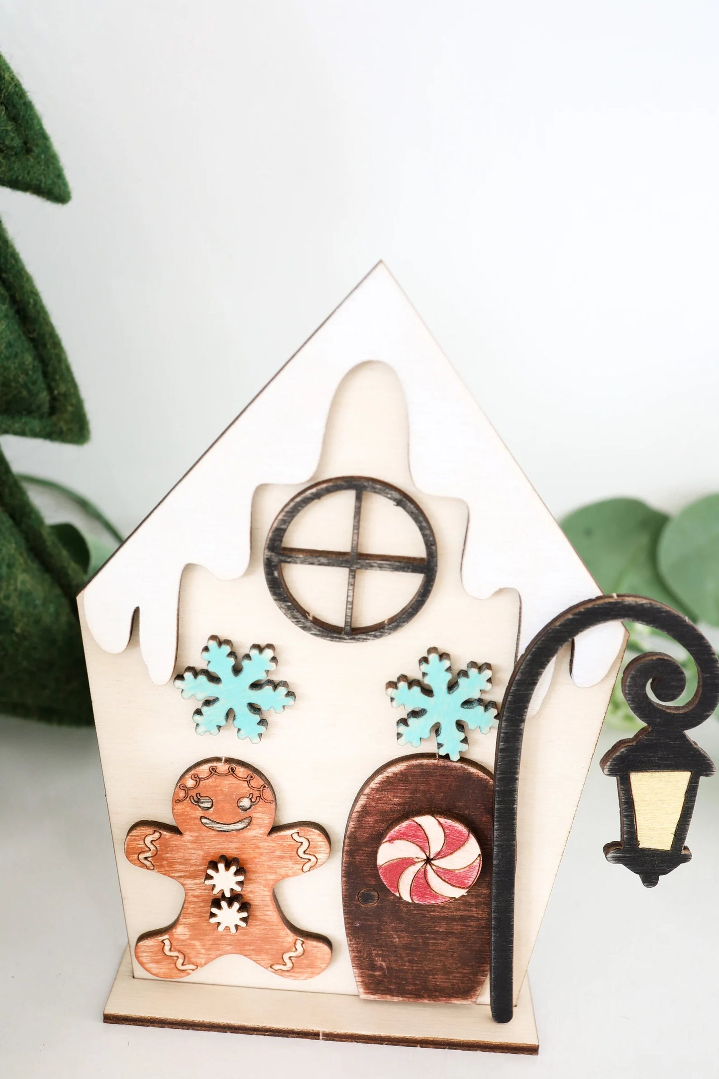 Interchangeable Design Your Own Gingerbread House Laser Cut Digital File | Pop Out Gingerbread House | Decorate Gingerbread | Glowforge