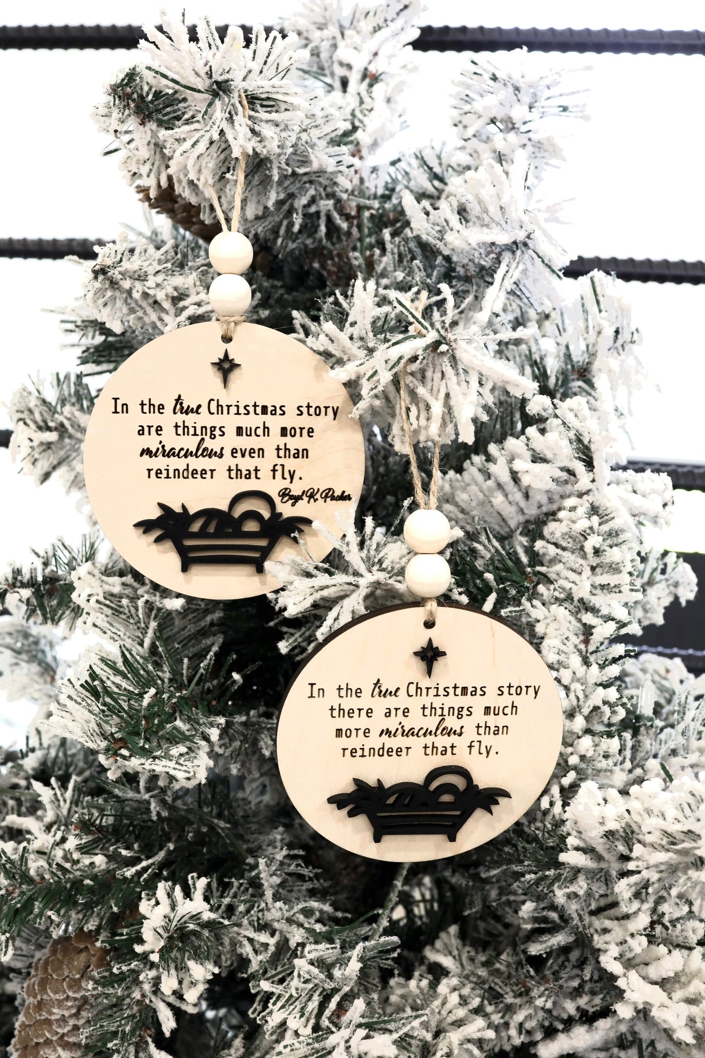 Laser Cut File | Christmas Ornament SVG | Wood Christmas Ornament SVG | Nativity SVG | Christ Ornament | Christmas Tree Ornament Cut Files |