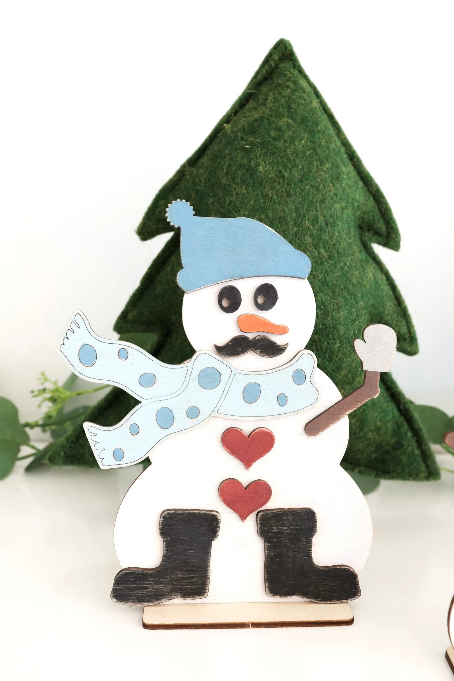 Interchangeable Build Your Own Snowman Laser Cut Digital File | Snowman Craft | Christmas Activity | Cute Snowman SVG | Glowforge