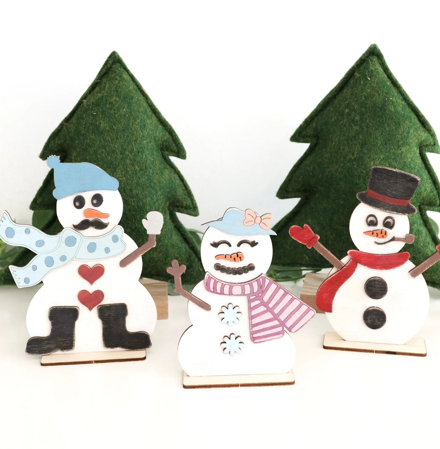 Interchangeable Build Your Own Snowman Laser Cut Digital File | Snowman Craft | Christmas Activity | Cute Snowman SVG | Glowforge