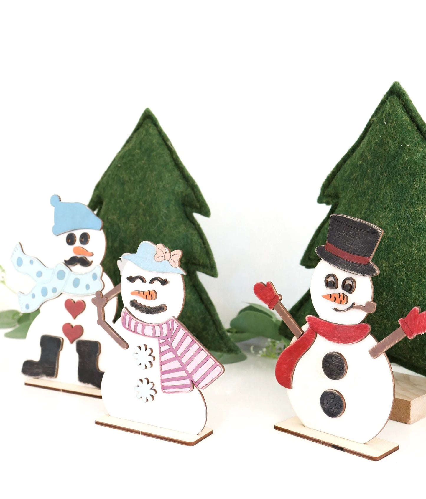 Interchangeable Build Your Own Snowman Laser Cut Digital File | Snowman Craft | Christmas Activity | Cute Snowman SVG | Glowforge