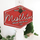 Mistletoe Sign with Vintage Post Stand Laser Cut File | Fresh Mistletoe | Cute Christmas Sign | Glowforge | Freestanding Sign