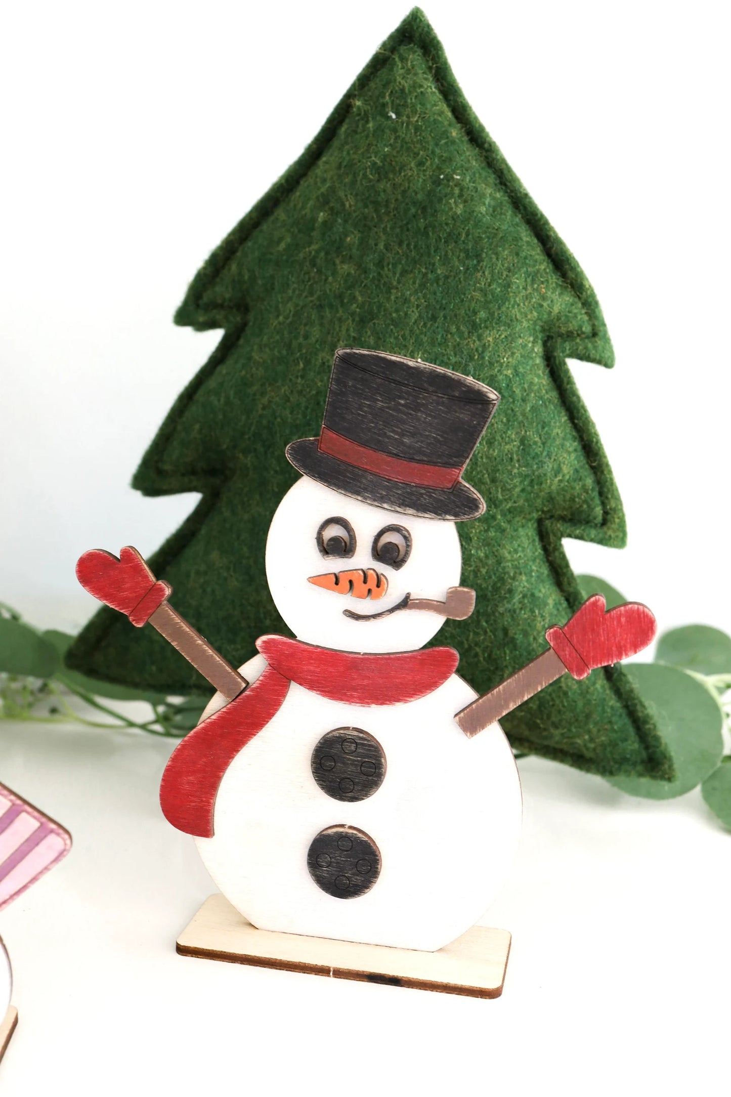 Interchangeable Build Your Own Snowman Laser Cut Digital File | Snowman Craft | Christmas Activity | Cute Snowman SVG | Glowforge