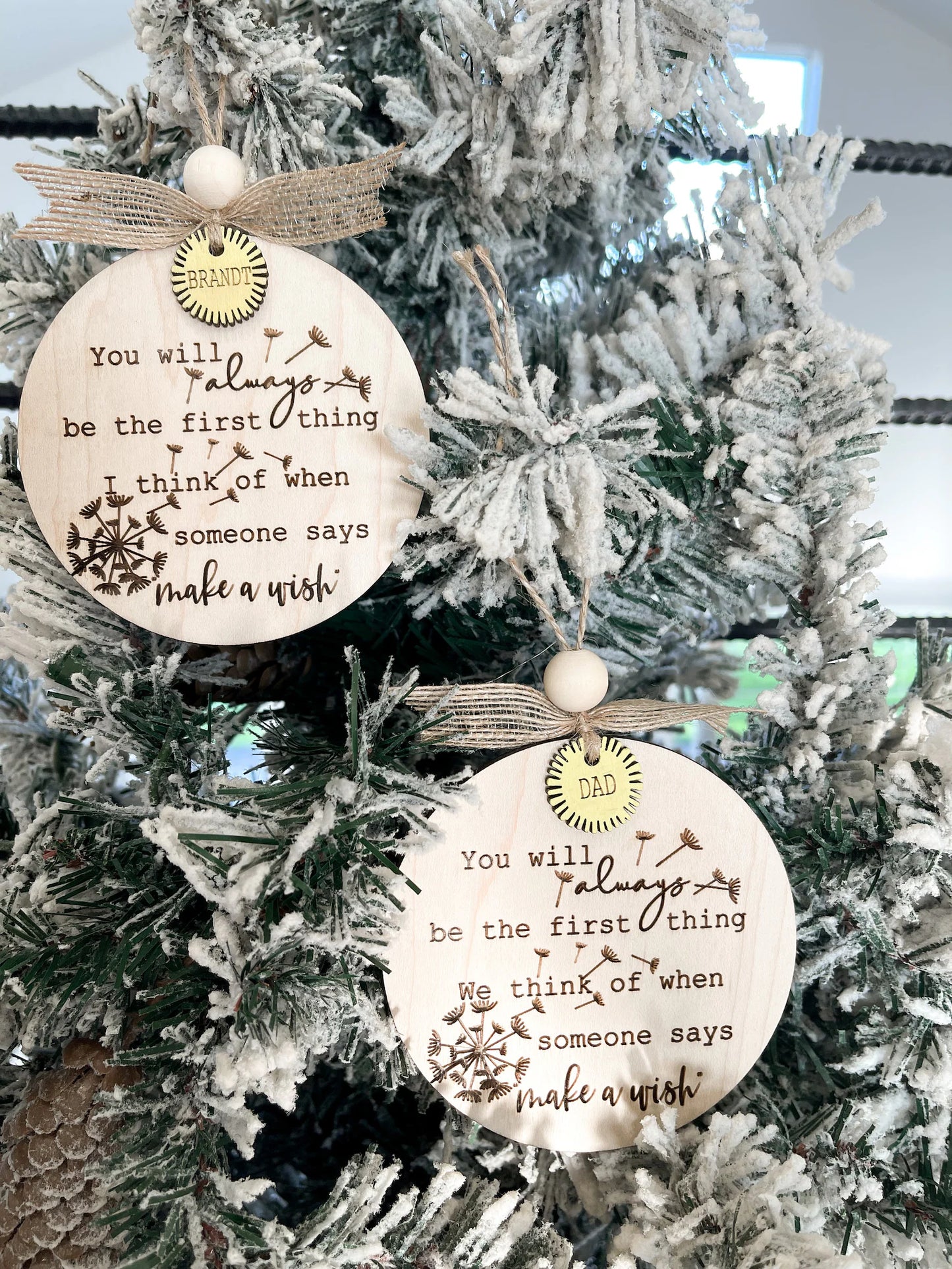 When Someone Says "Make a Wish" Memorial Ornament Charm Laser Cut Digital File | Grief | Loss | Memorial Gift | Memory | Glowforge