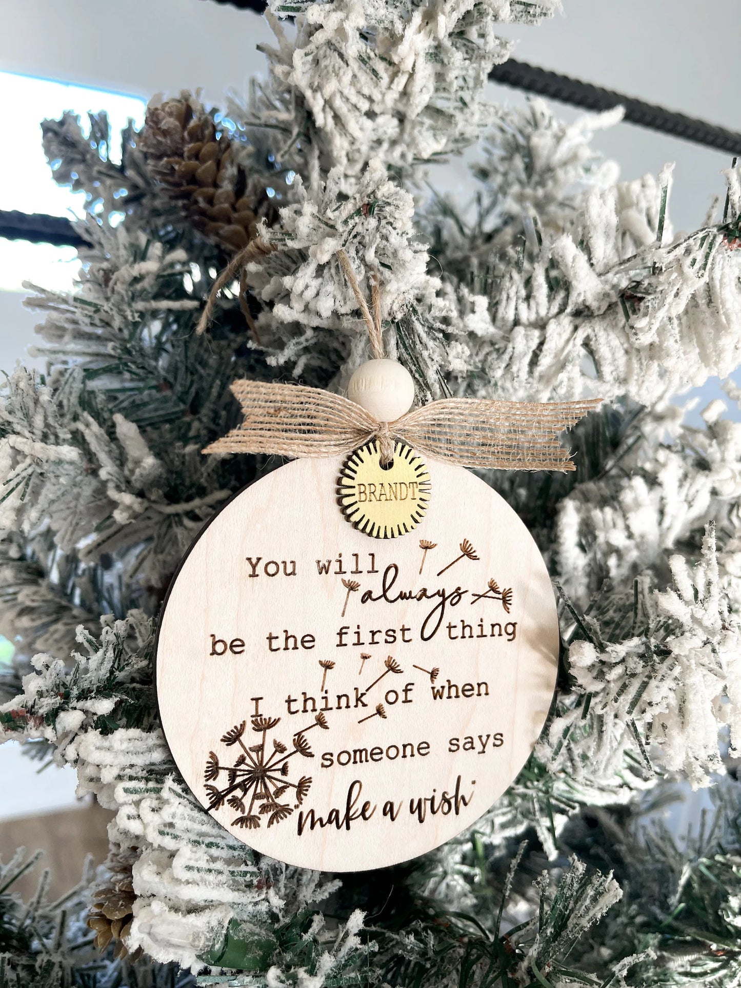 When Someone Says "Make a Wish" Memorial Ornament Charm Laser Cut Digital File | Grief | Loss | Memorial Gift | Memory | Glowforge